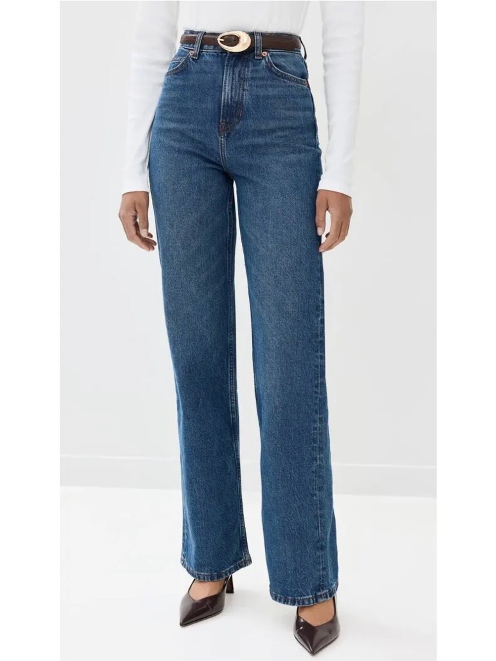 Reformation Wilder Stretch High Rise Wide Leg Jeans Size 25